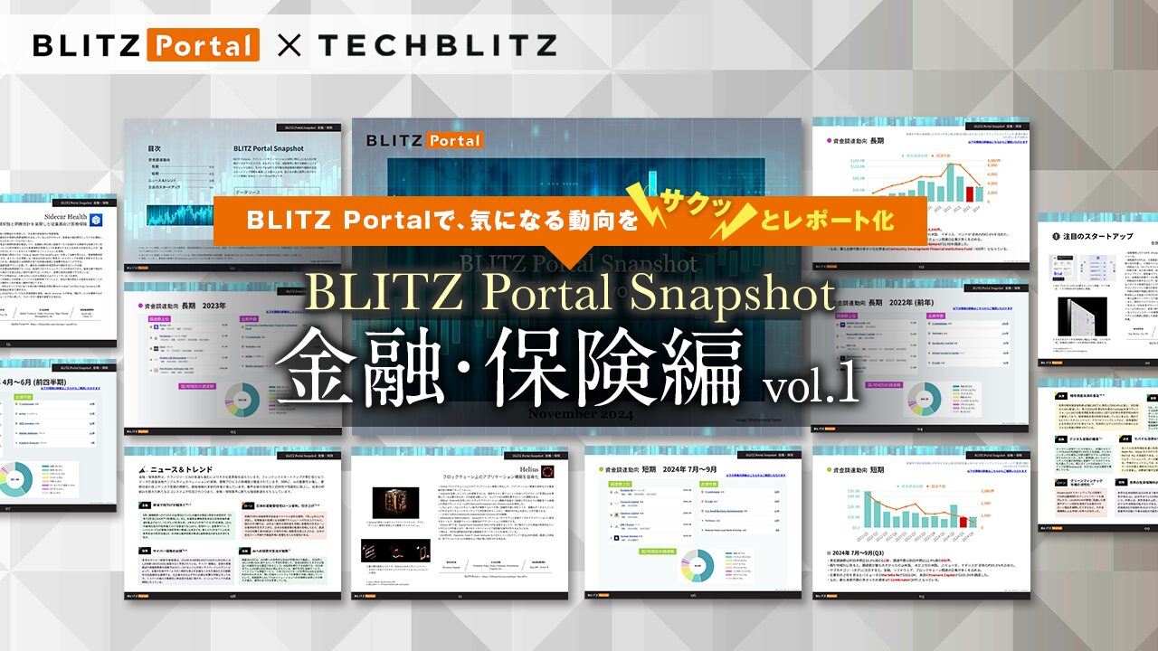 レポート作成をBLITZ Portalでもっと簡単に！「BLITZ Portal Snapshot 【金融・保険編】 vol.1」 –  TECHBLITZ