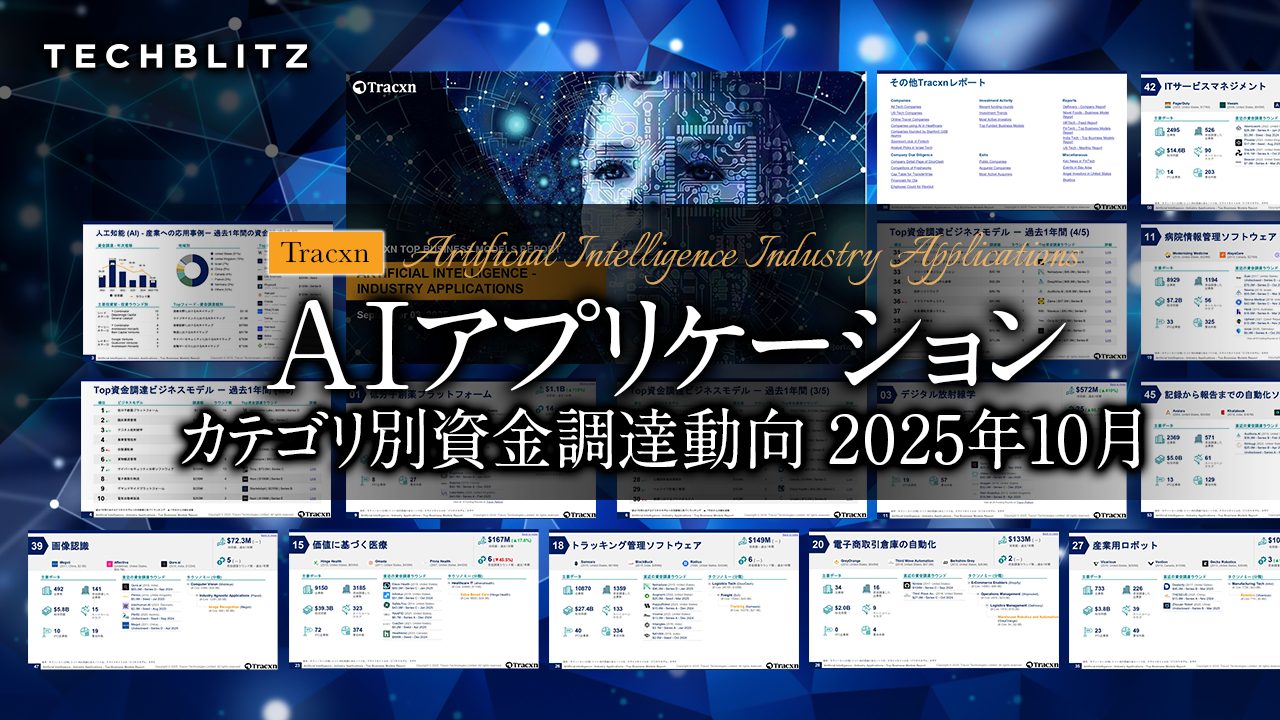 創薬や倉庫管理など…AI活用が進む産業を紹介　「AIアプリケーション カテゴリ別資金調達動向」レポート