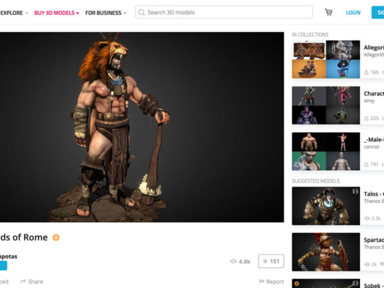 世界最大の3Dコンテンツ共有プラットフォームSketchfab